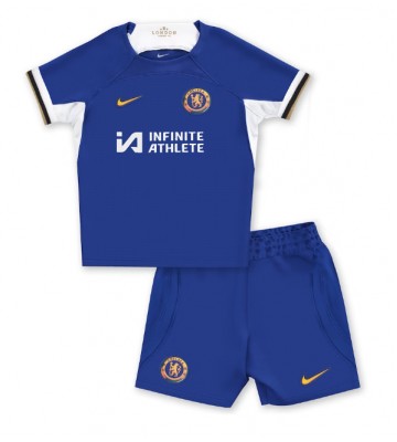 Chelsea babykläder Hemmatröja barn 2023-24 Korta ärmar (+ Korta byxor)